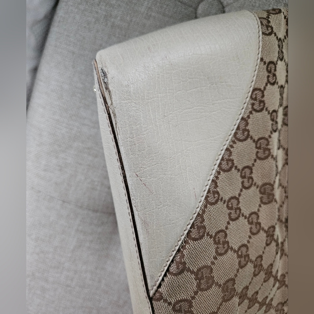 🌟Vintage Gucci Hasler Web Tote Monogram🌟 - Picture 10 of 12